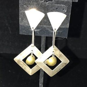 Vintage Mexican Silver Drop Post Earrings